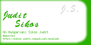 judit sikos business card